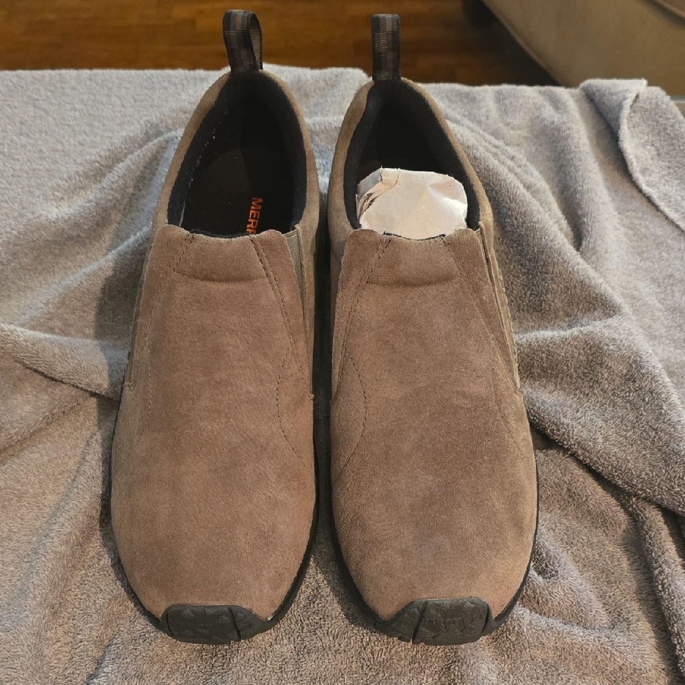 Men's Olive Suede (MERRELL's) Slip-On Shoes